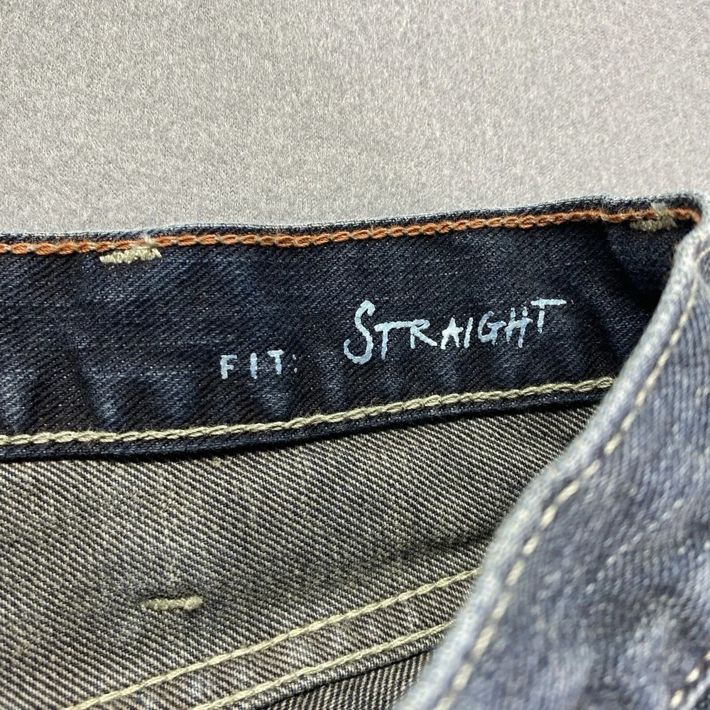 Eddie Bauer Straight Fit Jeans Mens 36x34 Dark Wash Blue Hipster Outdoor